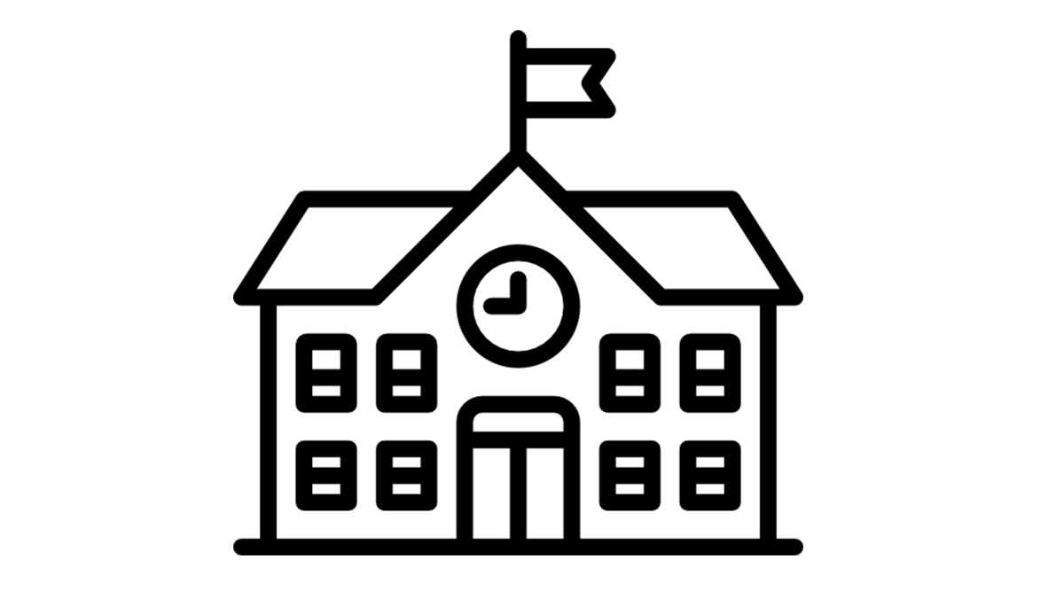 Piktogramm: Schulgebäude